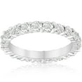 thumbnail image 1 of 2Ct Round-Cut Natural Diamond Eternity Ring 14k White Gold Womens Wedding Band, 1 of 3