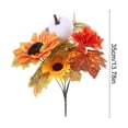 thumbnail image 3 of Yhmxh Fall Flower Picks, Autumn Floral Stems with Pumpkin Sunflower Maple Leaves, Artificial Harvest Bouquet Arrangement Stems for Vase Table Centerpiece Thanksgiving Farmhouse Home Decor, 3 of 6