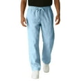 thumbnail image 5 of Dresfit Mens Lounge Pants Linen Wide Leg Pants Summer Uncuffed Big and Tall Drawstring Trousers Straight Leg Baggy Elastic Waist Yoga Vacation Loungewear Light Blue S, 5 of 9