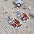 thumbnail image 4 of Santa is Coming Border Collie Merry Christmas Xmas Noel Truck Tree Stainless Steel Keychain Borders Dog Lovers Gifts Idea Collar Charm Tag Keyring - 02023, 4 of 5