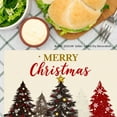 thumbnail image 3 of JOOCAR Merry Christmas Tree Pattern Linen Table Mats Set of 4 for Home Kitchen Table Decor 12x18 inch, 3 of 5