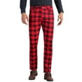 thumbnail image 1 of Pantalones de vestir a cuadros INSPIRE CHIC para hombres, pantalones ajustados de frente plano y stretch, 1 of 6