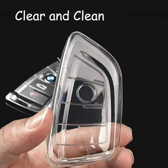 For BMW Key Fob Cover Clear  Premium Soft TPU Full Protection Fob Case Shell Suitable for BMW1 2 3 5 6 Series, X1 X2 X3 X5 X6 X7