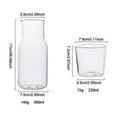 thumbnail image 5 of BOLLSLEY Glassware 500ml Elegant Water Carafe with Cup Set of 2, 5 of 5
