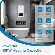 Senville 13KW Tankless Water Heater 240V | Instant Hot Water Up to 3.1 GPM (Warm Climates)