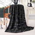 thumbnail image 2 of Math Equations Chemistry Symbols Black Pattern Blanket,Comfortable Soft Flannel Throw Blanket,All Season,Warm Lightweight Blankets for Sofa Bed Couch Living Room Chair,40"x50", 2 of 4