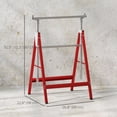 thumbnail image 3 of HOMCOM Tréteau Télescopique Réglable pour Chantier, Outil Cheval Scie Pliable, Rouge, 3 of 10