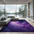 thumbnail image 2 of ODIKA 8'x10' Washable Area Rug Purple Starry Cosmic Galaxy Swirl Abstract Nebula Stardust Constellation for King Size Bedroom Under Bed, Master Suite, Non-Shedding, Easy Care, 2 of 7