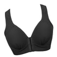 thumbnail image 4 of Sujetador Inalámbrico Transpirable Hebilla Frontal Correa Ancha Ropa Interior Delgada para Mujer Niña, Negro, 36/80 sidaley AP001203-01, 4 of 7