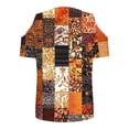 thumbnail image 7 of Cold Shoulder Tops for Women Summer Tunic Short Sleeve Cute V Neck Floral Blouses Classic Flowy Casual Shirts (S, Brown 1), 7 of 7