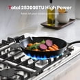 thumbnail image 3 of GASLAND 30 Inch Built-in Gas Cooktop, 4 Sealed SABAF Burners, Stainless Steel Dual Fuel Stovetop with Flame-Out Protection, CSA Certified (GH2304SS), 3 of 7