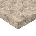 thumbnail image 4 of Ambesonne Nature Fitted Sheet, Grunge Meadow Leaves Pattern, Queen Size, Ceil Blue Eggshell Beige, 4 of 5