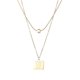thumbnail image 1 of Europea y de acero inoxidable Inglés Letra Collar Personalidad Versátil Rectangular Joyería Femenina, 1 of 8