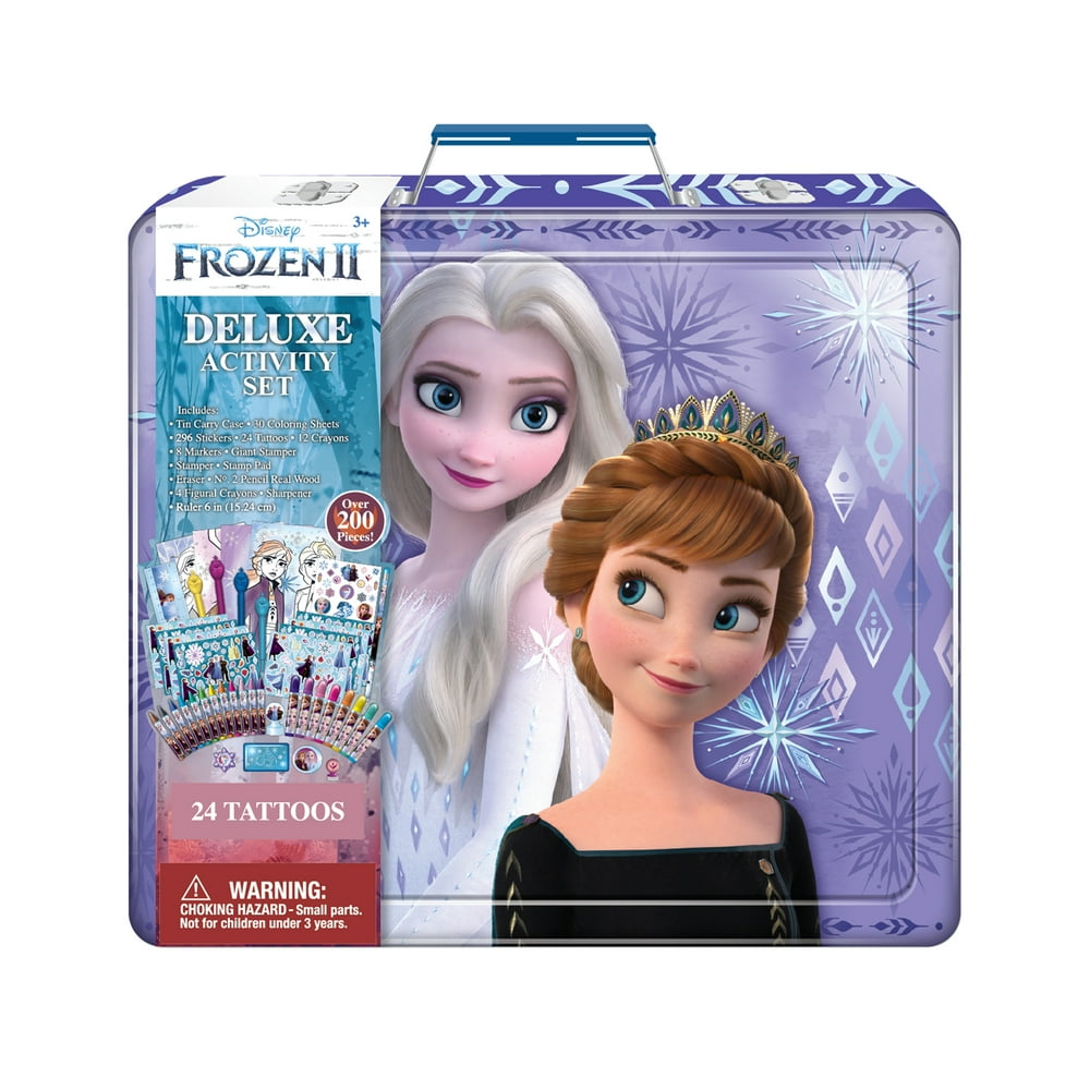 Disney Frozen 2 Deluxe Activity Set in Metal Carry Case, over 200 Pieces Included, Ages 3
