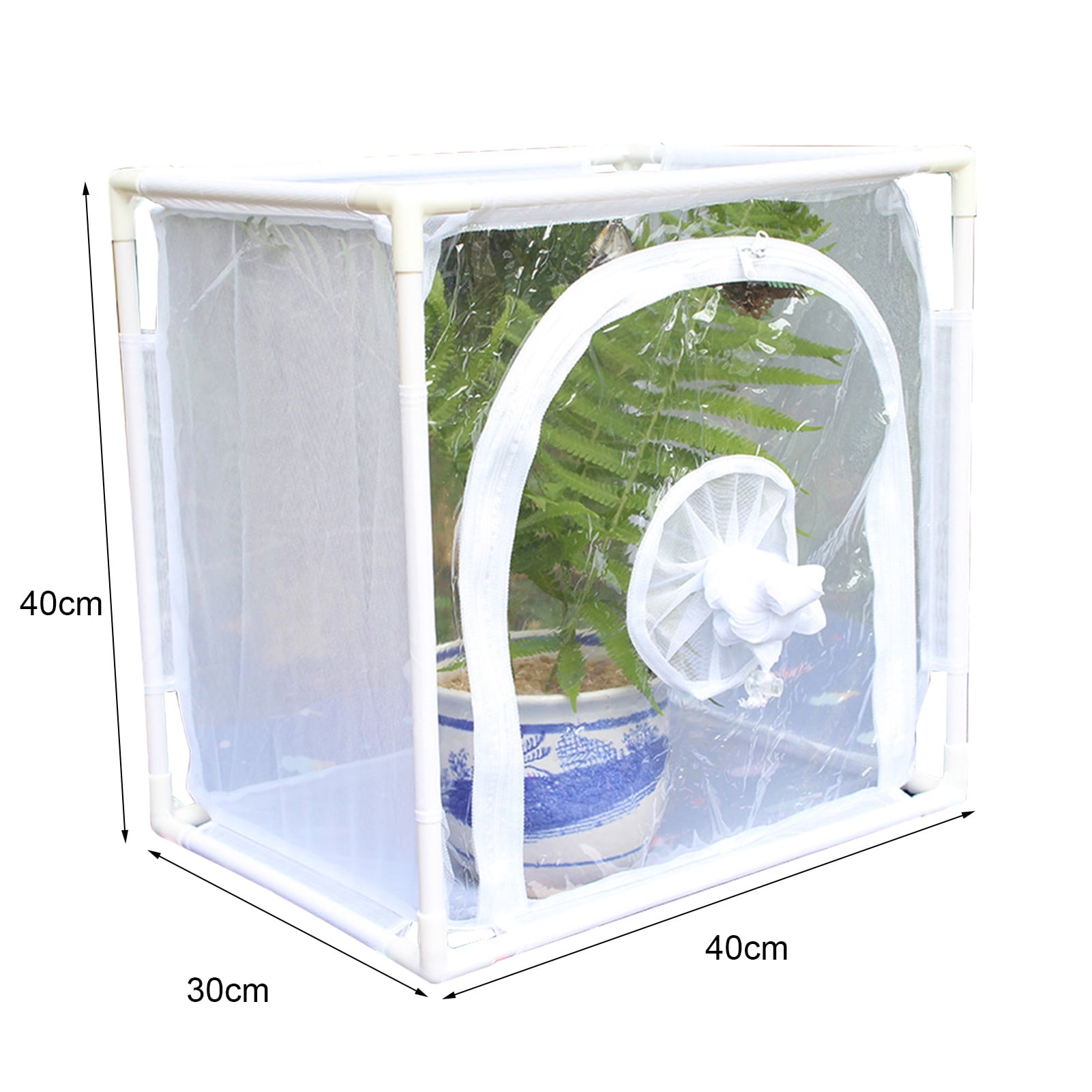 AYYUFE Mesh Cage Wear Resistant Collapsible PVC Plant Small Animal Observation Net Cage for Outdoor