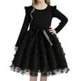 thumbnail image 2 of Tauxra Robe Longue d'Été avec Manches et Col Rond, Robe de Princesse pour Femmes, Robe à Manches Longues en Maille Couleur Unie pour Occasion Spéciale, 2 of 5