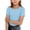 CL12_Light Blue, variant on Resicozy Girls Shirts Cute Basic Tees Summer Ribbed Top Teens Short Sleeve Vacation T-Shirt for Kids 5-13 Years Light Blue 160