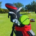 thumbnail image 4 of Golf Swing Arm Postures Corrector Golf Swing Trainer Connecting Ball Swing Training Aids Golf Chipping Accessories,1 * Golf Swing Trainer,Green & Gold, 4 of 8