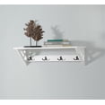 thumbnail image 3 of Alaterre Furniture Coventry 36 in. Wall Mounted Coat Hooks With Storage Shelf, Easy Assembly, Traditional Modern Décor, White, 3 of 7