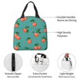 thumbnail image 7 of Teal Peach Fruit Lunch Bag Thick Aluminum Foil Lunch Tote for Women Office Picnic Gift, 7 of 7