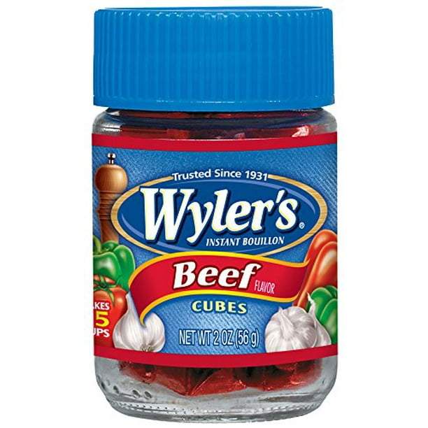 Wyler's Beef Instant Bouillon Cubes Jar, 2 OZ (Pack of 12)
