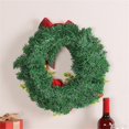 thumbnail image 3 of Christmas Bowknot Garland Realistic Artistic Wreath with Christmas Ball  Pine Cone Holiday Decorations Ornament; 15.75incehs, 3 of 4