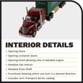 thumbnail image 4 of Diecast Masters International Lonestar Sleeper Cab w/Skeleton Trailer & 40' Dry Goods Sea China Shipping Container | 1:50 Lone Star Scale Model Semi Trucks | Diecast Model 71045, 4 of 8