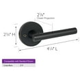 thumbnail image 3 of Design House Eastport Interior Reversible Non-Turning One-Sided Dummy Door Lever, Matte Black, 3 of 14