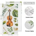 thumbnail image 2 of Violins and Leaves Watercolor Hand Towel Absorbent Bath Towels for Bathroom Sports Gym 28" x 14" Set of 2, 2 of 8