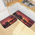 thumbnail image 7 of GZHJMY Kitchen Rug Set of 2, Elephants Cushioned Anti-Fatigue Kitchen Mat Non Slip Washable Floor Mat Comfort Standing Mats for Office, Home, Laundry Room Carpet Runner, 7 of 7