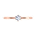 thumbnail image 3 of 1/5 Carat 6-Prong Set Diamond Solitaire Engagement Ring Band in 14K Rose Gold (Ring Size 4), 3 of 4