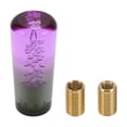 thumbnail image 1 of Pomo de Cambio de Cristal Redondo Único Bargains, 10cm Universal para Palanca de Cambios de Vehículos Automáticos y Manuales con 2 Adaptadores Acrílico Púrpura Verde, 1 Juego, 1 of 1