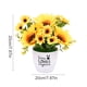 thumbnail image 3 of Planta artificial en maceta de girasol • Flores falsas amarillas en jarrón • Ramo de decoración del hogar de 7,87" • Flores artificiales de plástico para oficina o salón, 3 of 6