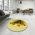 thumbnail image 3 of Ahgly Company Indoor Rectangle Patterned Bright Gold Yellow Area Rugs, 8' x 12', 3 of 6