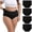 Black + Black + Black + Black, variant on Curveease Underwear, Curve Ease High Waisted Tummy Control Briefs Plus Size