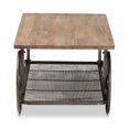 thumbnail image 4 of Baxton Studio Table Basse à Roulettes en Bois et Métal Noir, 4 of 8