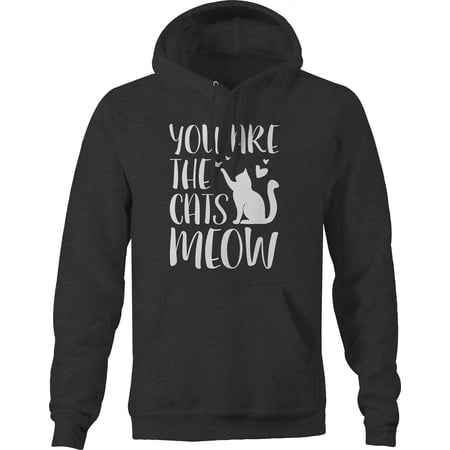 You are the Cats Meow Love Pet Friendship Pullover Hoodie Medium Dark Grey