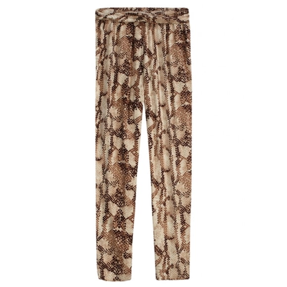 Pantalones de salón informales con estampado floral de Justice Girls, marrón, 8