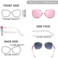 thumbnail image 5 of FEISEDY Vintage Square Polarized Sunglasses Trendy Cateye Ladies Oval Elegant Sun Glasses for Women Men B2760, 5 of 15