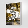thumbnail image 3 of Personalized Canvas Wall Art - Lovers Crossroads Street Sign Art Canvas or Poster - Anniversary, Couple, Wedding Gift Canvas Wall Art Print for Home - Gift for Her, Gift for Him, 3 of 4