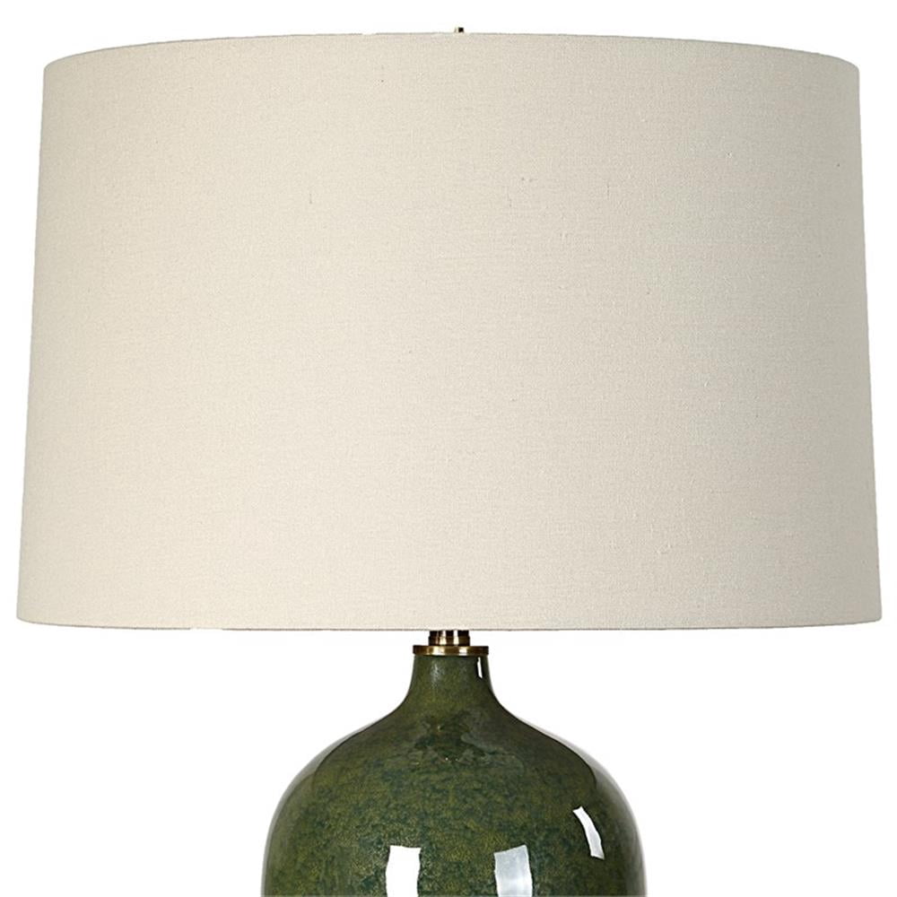 Bowery Hill Contemporary 27.5"H x 16"W x 16"D Ceramic Table Lamp in Emerald