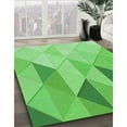 thumbnail image 3 of Ahgly Company Machine Washable Indoor Square Transitional Emerald Green Area Rugs, 8' Square, 3 of 7