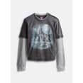 thumbnail image 5 of Weekend Academy Boys Layered Look Graphic Tee with Long Sleeves, Sizes 4-18, 5 of 5