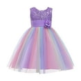 thumbnail image 2 of Meichang Flower Girl Dresses for Wedding Glitter Sequin Sleeveless Zip Up Back Bow Dress formal Evening Party Tulle Dress Toddler Girl Prom Princess Dresses, 2 of 5