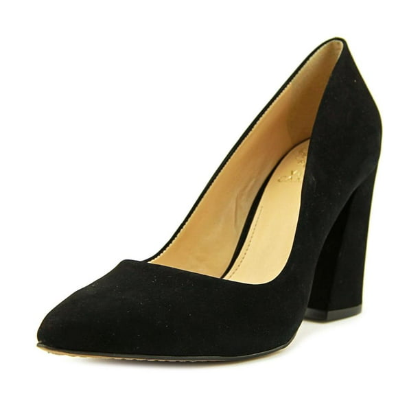 Vince Camuto - Vince Camuto Talise Black Suede High Block Heel Pointed ...