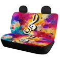 thumbnail image 2 of Uourmeti Music notes Car Seat Covers Full Set Softy Seat Protectors Interior Decor Polyester Car Seat Covers Set Fit for Cars Trucks, 2 of 10
