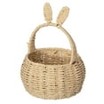 thumbnail image 7 of Wickerwise Hand-Woven Easter Bunny Ear Basket with Handle – Multi-Purpose Paper Rope Wicker Basket for Easter Egg Hunts, Picnics, Flower Arrangements, Food Storage, Party, and Home Decor, Nude, 7 of 7