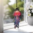 thumbnail image 2 of Lotusprinthandmade Jellyfish Ocean Sea Lover Custom Shape Window Hanging Suncatcher 4in, jellyfish suncatcher, ocean lover decor, 2 of 6