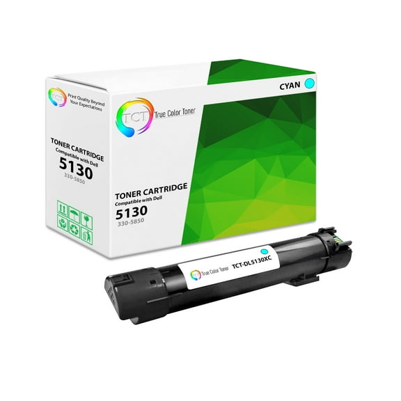 TCT 5130 Cyan Toner Cartridge - Premium Compatible Replacement for Dell 330-5850 Cyan High Yield