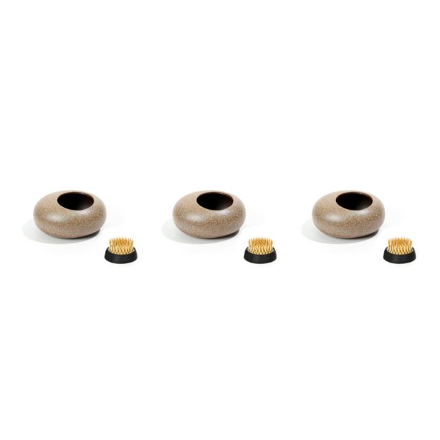 Kit de arreglos florales Yuarrent maceta de cerámica Porta agujas moderno Cobblestone Color café